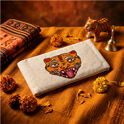 Orissa Pattachitra-Off-white-Canvas & Muslin-Men Wallet